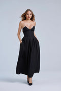 Strapless Evening Gown Dress-dresses > evening dress-Laventaire-Laventaire