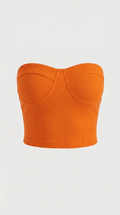 Strapless Fitted Crop Top-tops > crop tops > strapless crop tops-Laventaire-Laventaire