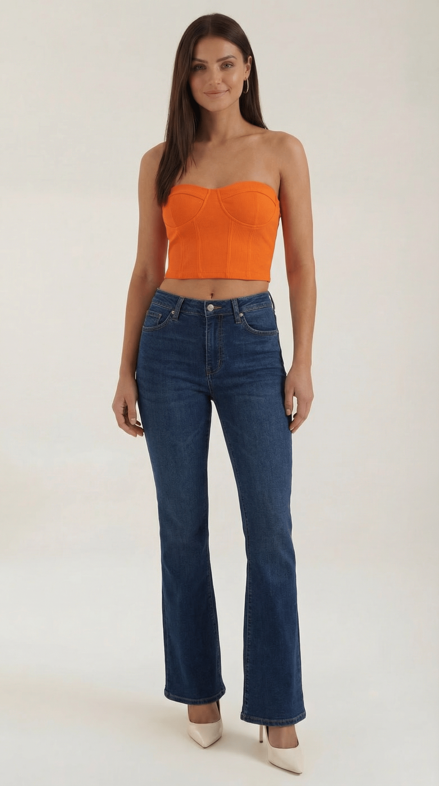 Strapless Fitted Crop Top-tops > crop tops > strapless crop tops-Laventaire-Laventaire