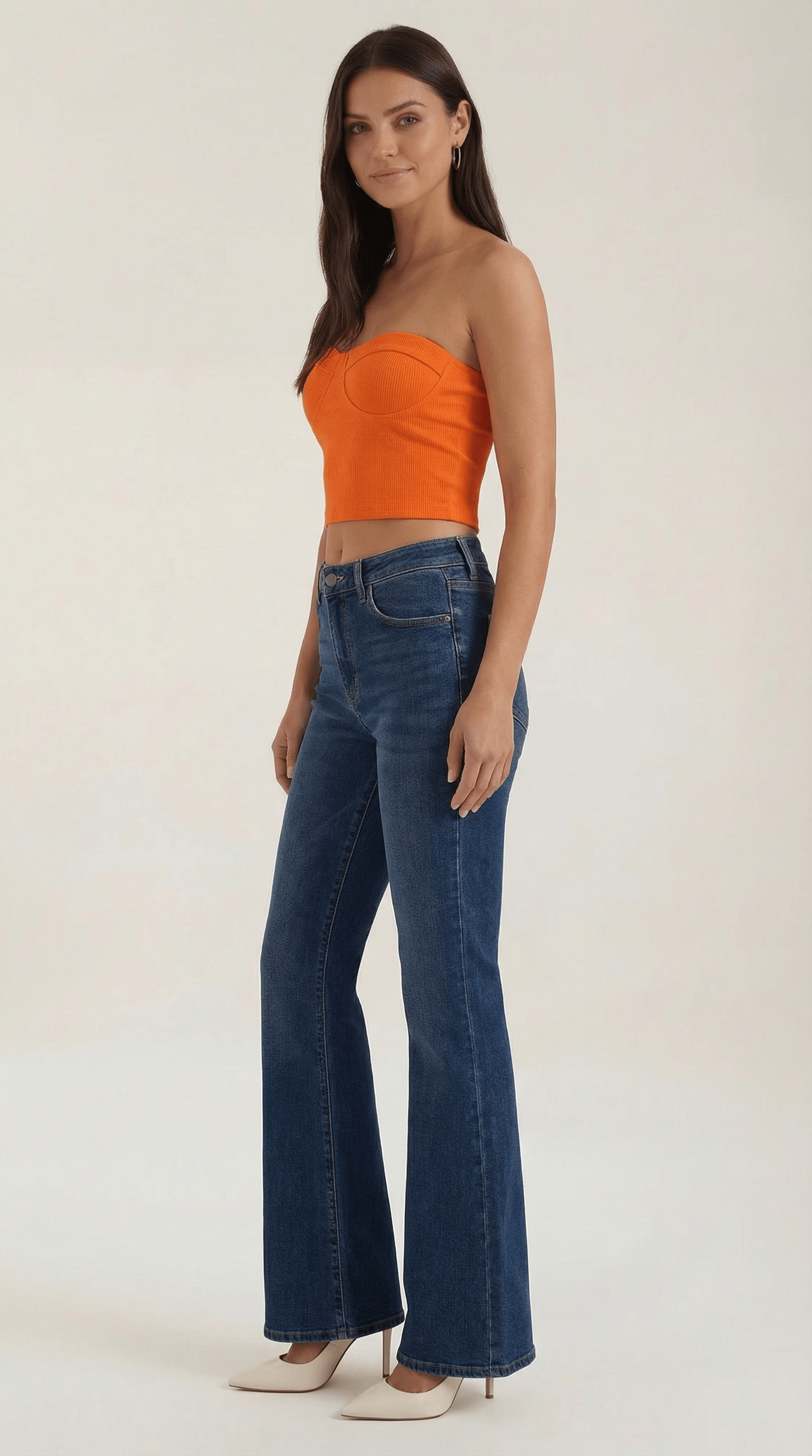 Strapless Fitted Crop Top-tops > crop tops > strapless crop tops-Laventaire-Laventaire