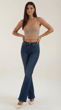 Strapless Fitted Crop Top-tops > crop tops > strapless crop tops-Laventaire-Nude-One size-Laventaire