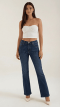Strapless Fitted Crop Top-tops > crop tops > strapless crop tops-Laventaire-White-One size-Laventaire