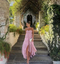 Strapless Layered Maxi Dress-dresses > maxi dress-Laventaire-Laventaire