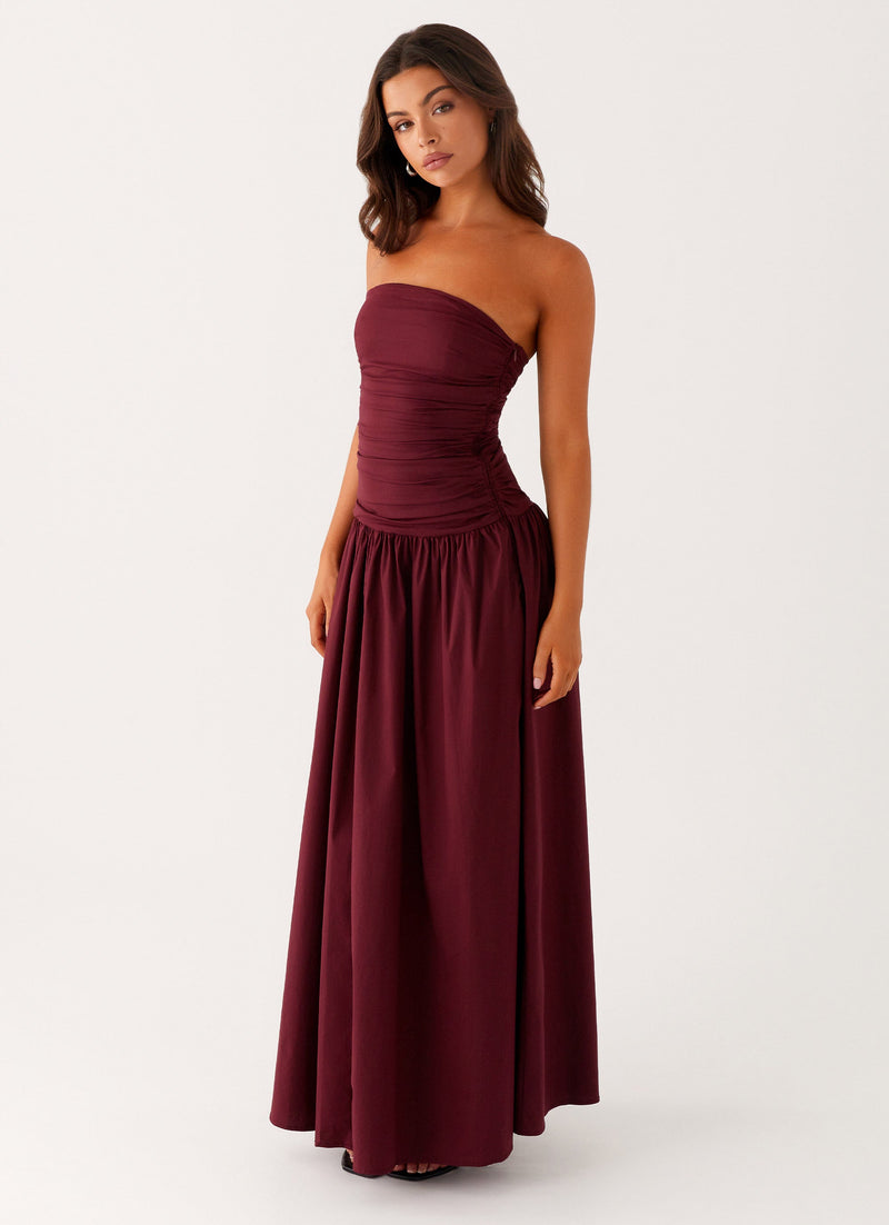 Strapless Maxi Dress-dresses > maxi dress-Laventaire-Laventaire