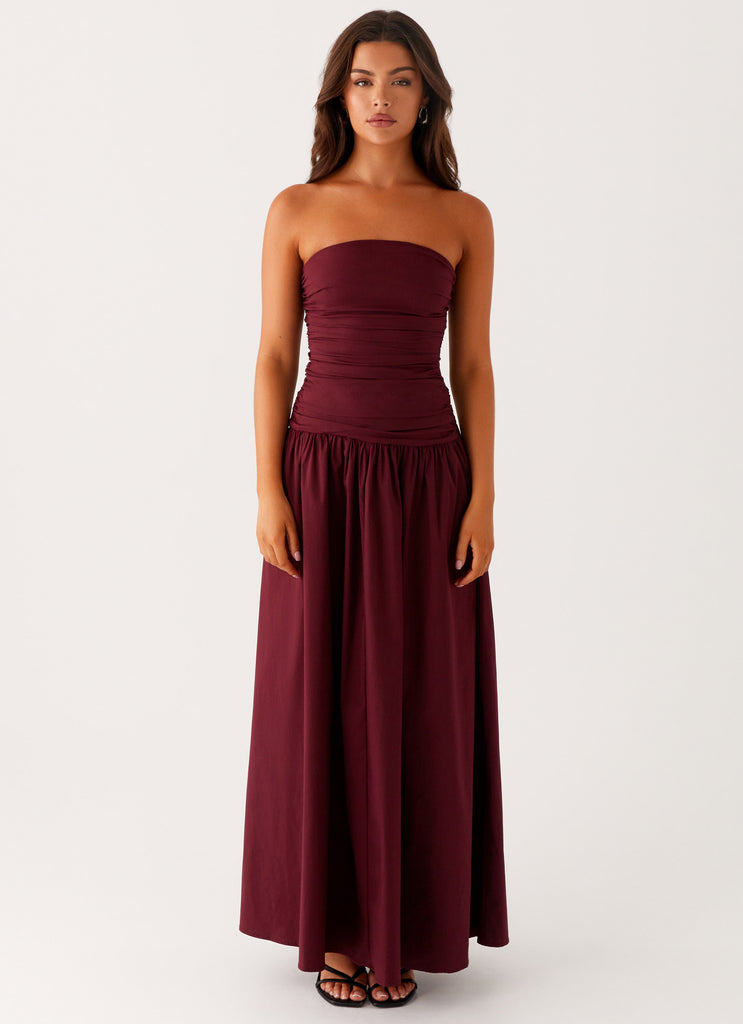 Strapless Maxi Dress-dresses > maxi dress-Laventaire-Laventaire