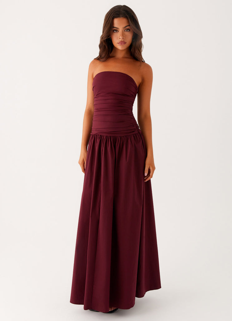 Strapless Maxi Dress-dresses > maxi dress-Laventaire-Laventaire