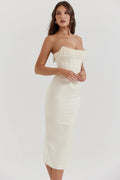 Strapless Maxi Evening Gown-dresses > evening gown-Laventaire-Laventaire