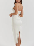 Strapless Maxi Evening Gown-dresses > evening gown-Laventaire-Laventaire