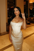 Strapless Maxi Evening Gown-dresses > evening gown-Laventaire-Laventaire