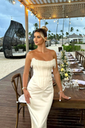 Strapless Maxi Evening Gown-dresses > evening gown-Laventaire-Laventaire