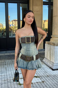 Strapless Mini Dress-dresses > mini dress-Laventaire-Laventaire