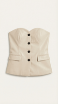 Strapless Tailored Blazer-blazers > tailored blazers-Laventaire-Laventaire