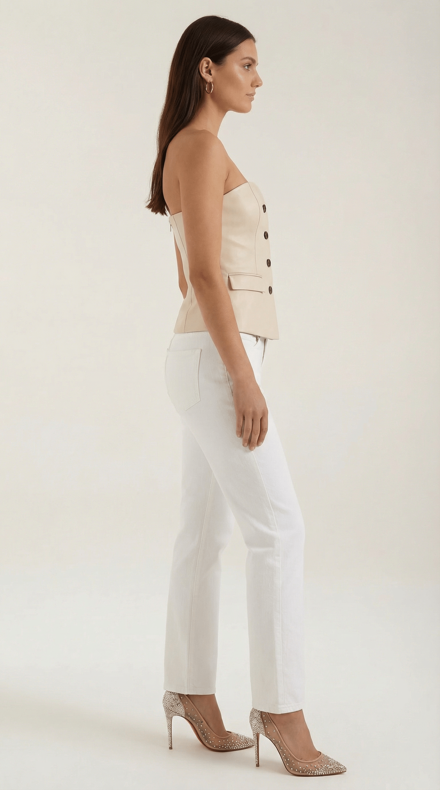 Strapless Tailored Blazer-blazers > tailored blazers-Laventaire-Laventaire
