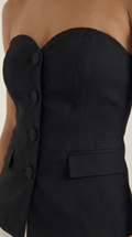 Strapless Tailored Blazer-blazers > tailored blazers-Laventaire-Laventaire