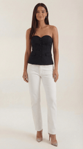 Strapless Tailored Blazer-blazers > tailored blazers-Laventaire-Black-XS-Laventaire
