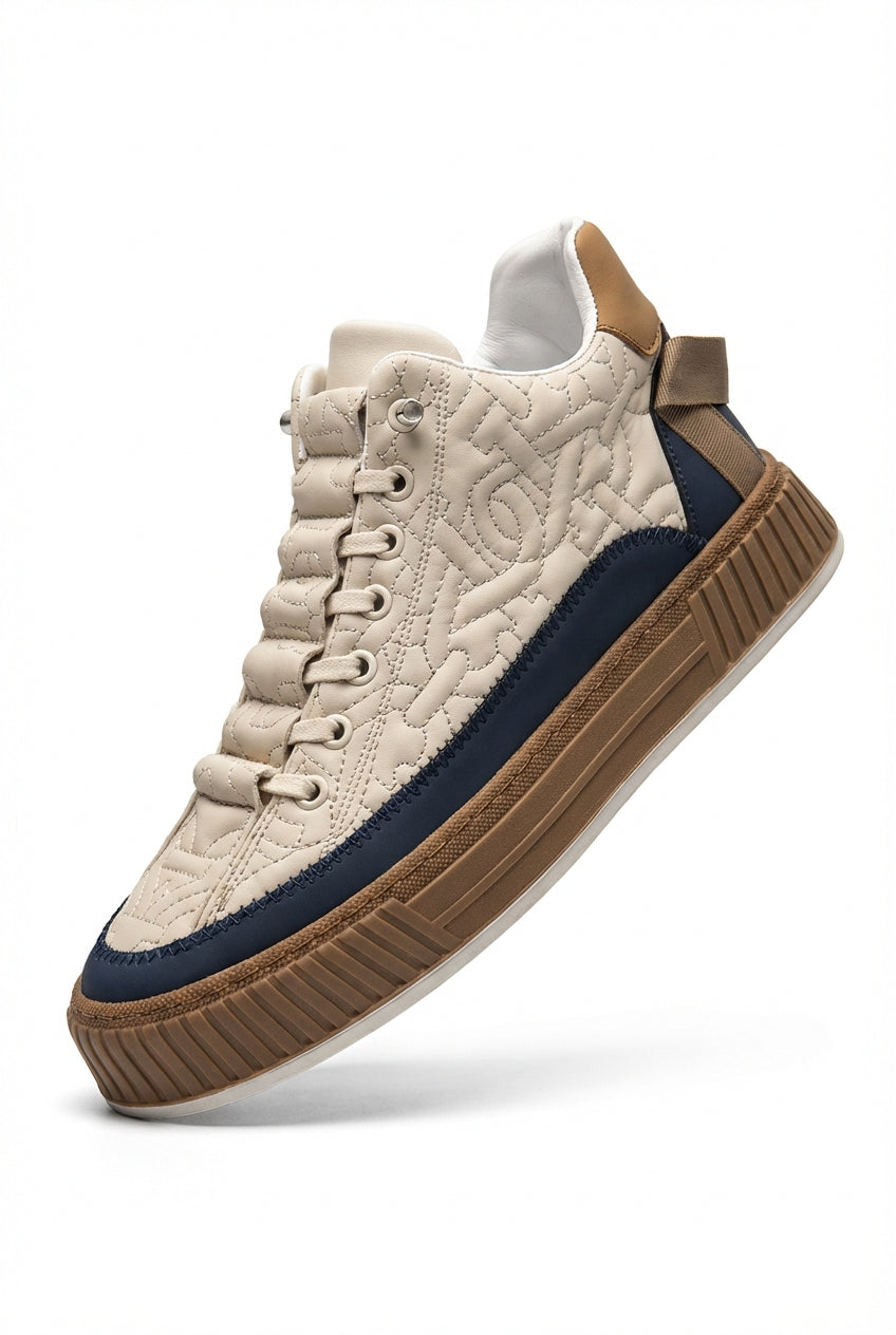 Street Style Quilted Sneakers-footwear > sneakers-Laventaire-Laventaire