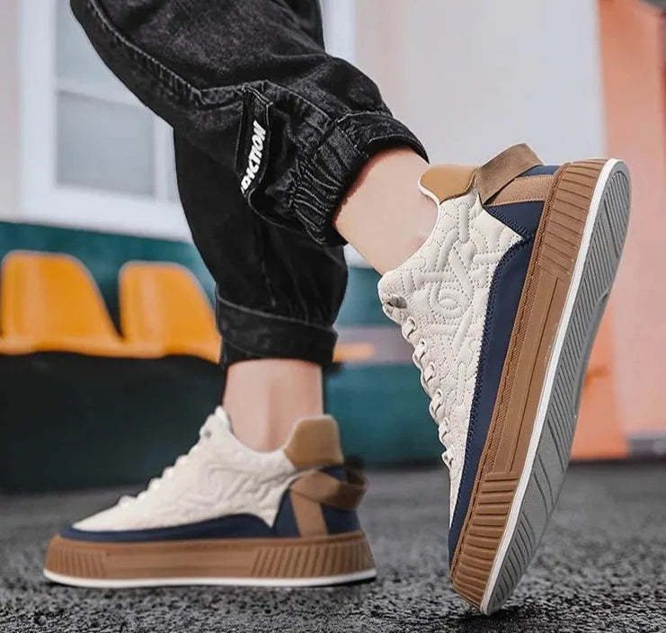 Street Style Quilted Sneakers-footwear > sneakers-Laventaire-Laventaire
