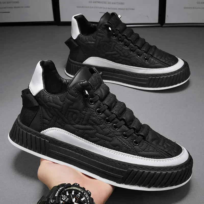 Street Style Quilted Sneakers-footwear > sneakers-Laventaire-Black-38-Laventaire