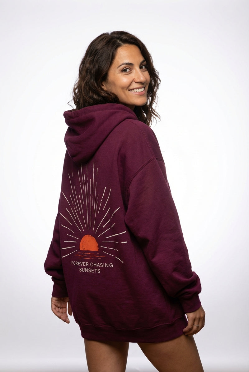 Streetwear Oversized Hoodie-hoodies > oversized hoodie-Laventaire-Burgundy-S-Laventaire