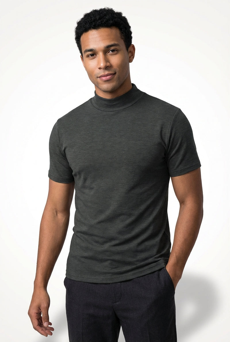 Stretch Casual Fit T-Shirt-t-shirts > men's t-shirts-Laventaire-Dark Gray-S-Laventaire