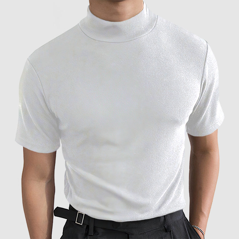 Stretch Casual Fit T-Shirt-t-shirts > men's t-shirts-Laventaire-White-S-Laventaire