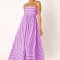 Striped Midi Dress-dresses > midi dress-Laventaire-Laventaire