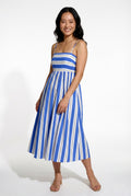 Striped Midi Dress-dresses > midi dress-Laventaire-Striped-S-Laventaire