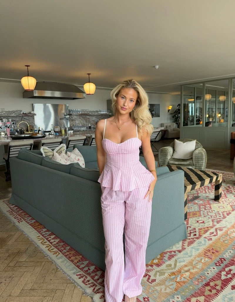 Structured Bustier Co-Ord Set-co-ord sets > bustier co-ord sets-Laventaire-Laventaire