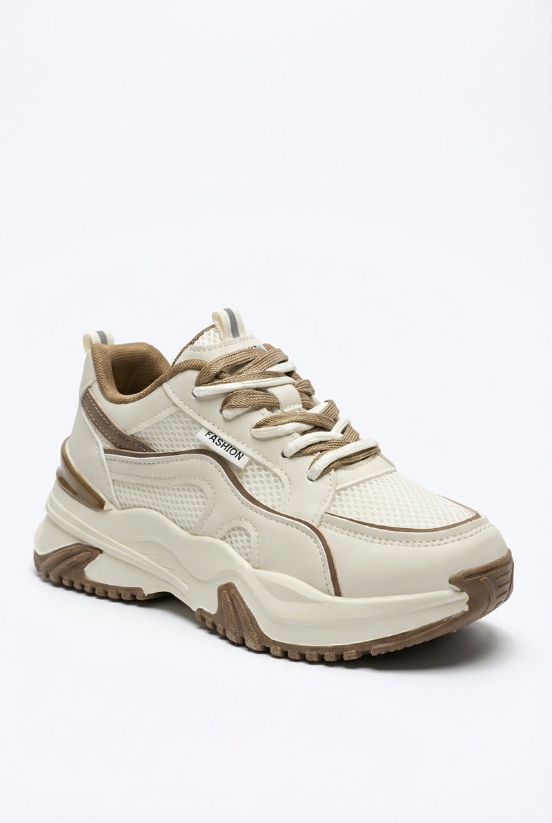 Structured Casual Sneakers-footwear > sneakers-Laventaire-Cream-35-Laventaire