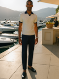 Structured Knit Polo Shirt-shirts > polo shirts-Laventaire-Laventaire