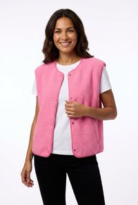 Structured Sleeveless Gilet-outerwear > gilet-Laventaire-Baby Pink-S-Laventaire