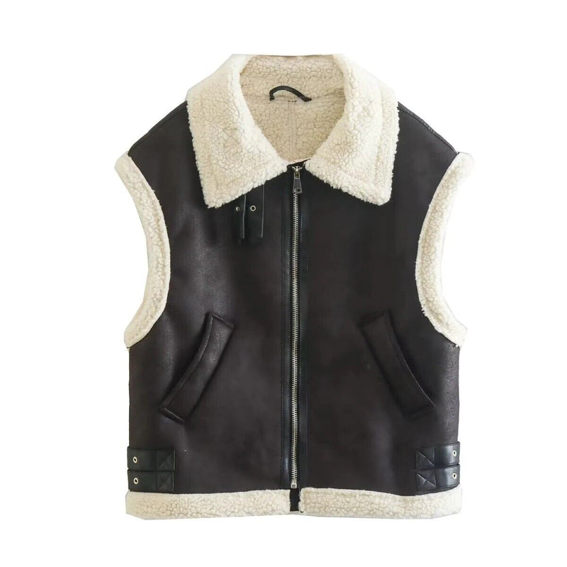 Structured Sleeveless Vest-vest > sleeveless vest-Laventaire-Laventaire