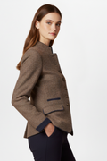 Structured Stand Collar Jacket-jackets > structured jackets-Laventaire-Laventaire