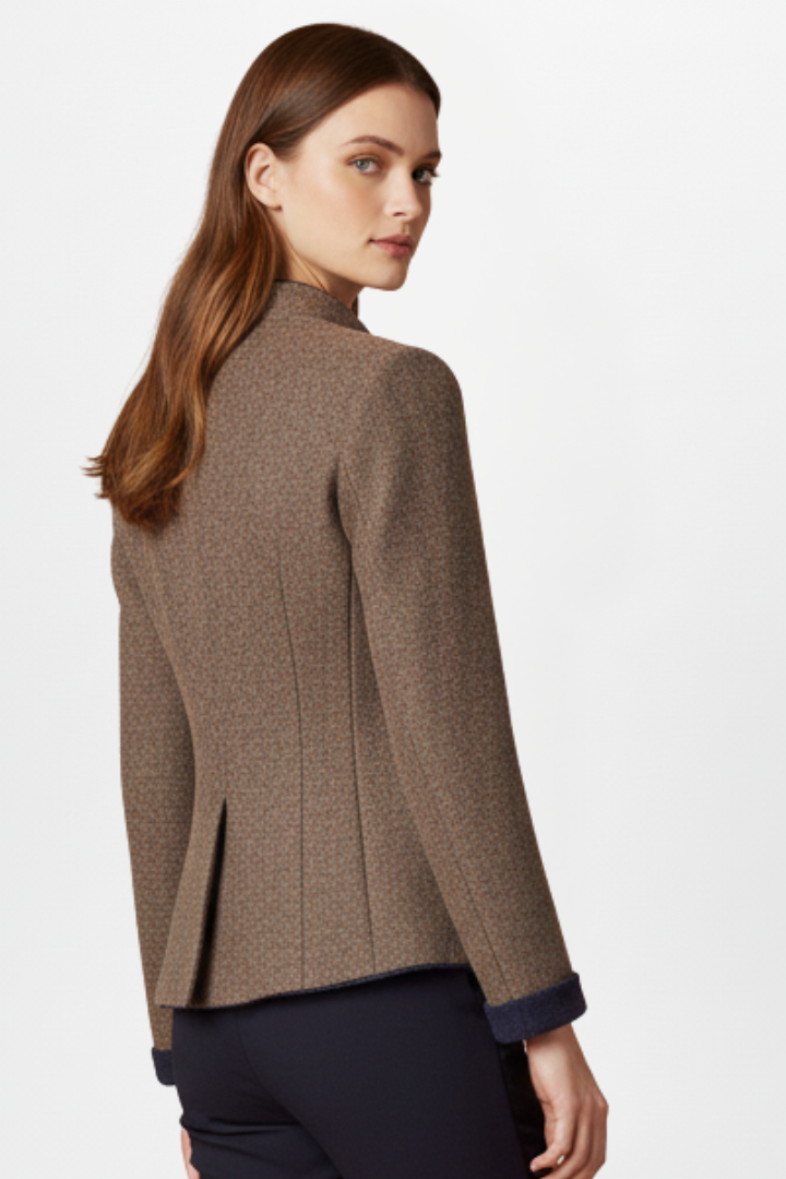 Structured Stand Collar Jacket-jackets > structured jackets-Laventaire-Laventaire