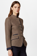 Structured Stand Collar Jacket-jackets > structured jackets-Laventaire-Laventaire