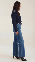 Studded V-Neck Sweater-sweaters > v-neck sweater-Laventaire-Laventaire