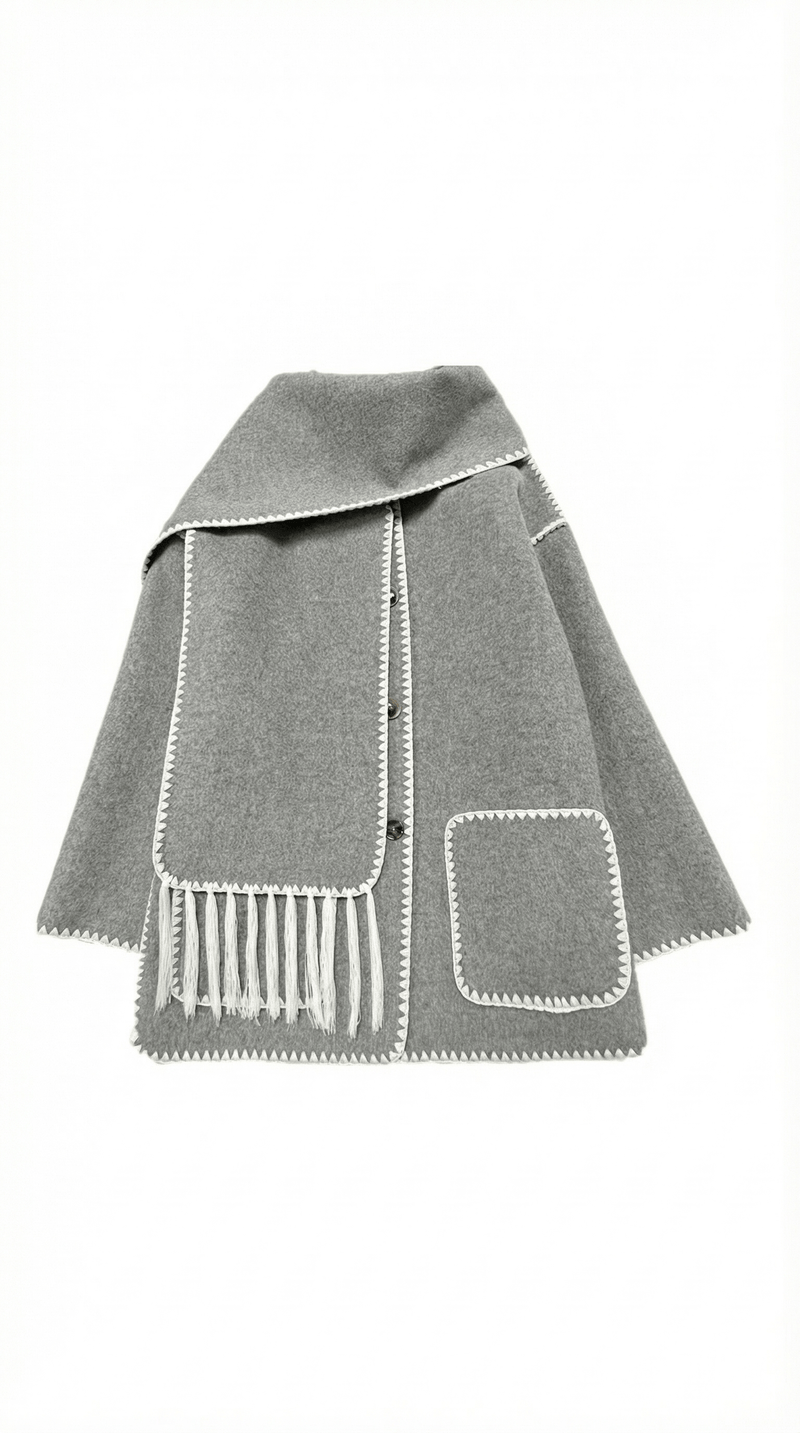 Stylish Casual Wrap Jacket-outerwear > jackets > wrap jacket-Laventaire-Laventaire