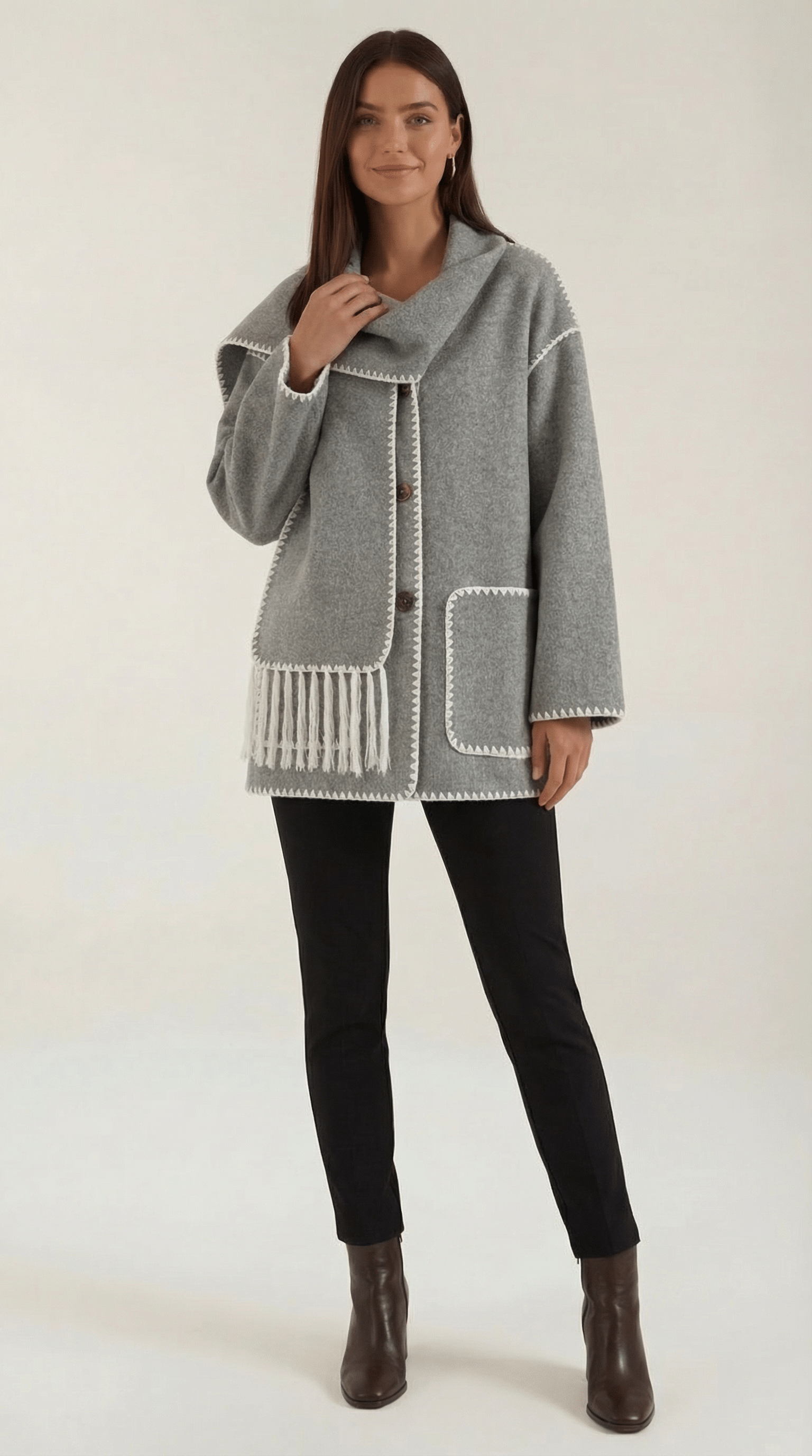 Stylish Casual Wrap Jacket-outerwear > jackets > wrap jacket-Laventaire-Laventaire