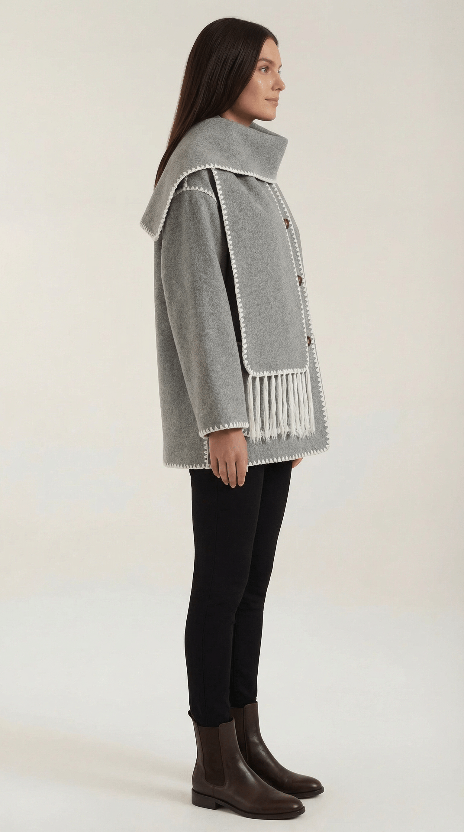 Stylish Casual Wrap Jacket-outerwear > jackets > wrap jacket-Laventaire-Laventaire