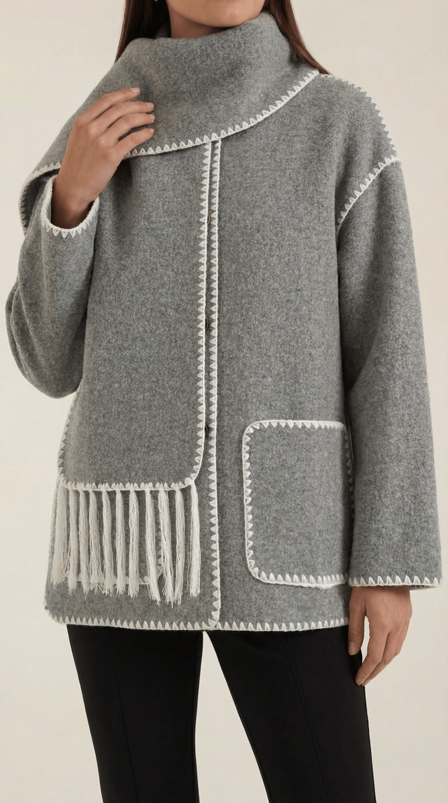 Stylish Casual Wrap Jacket-outerwear > jackets > wrap jacket-Laventaire-Laventaire