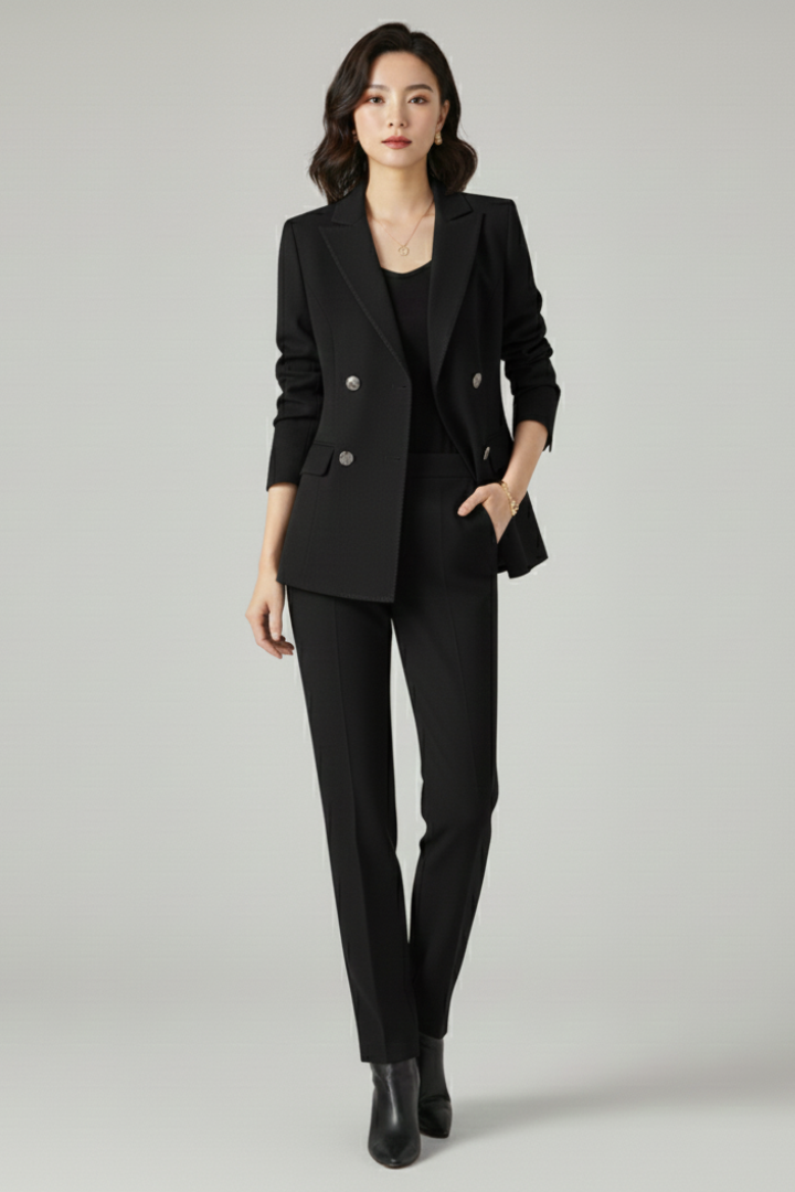 Suit Set Blazer Trousers-suits > suit set-Laventaire-Black-S-Laventaire