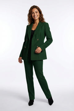 Suit Set Blazer Trousers-suits > suit set-Laventaire-Dark Green-S-Laventaire