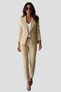 Suit Set Trousers Blazer-suits > suit set-Laventaire-Beige-S-Laventaire