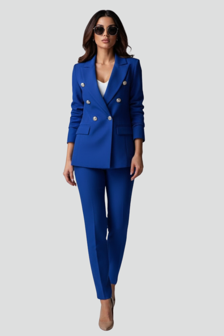Suit Set Trousers Blazer-suits > suit set-Laventaire-Blue-S-Laventaire