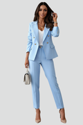 Suit Set Trousers Blazer-suits > suit set-Laventaire-Light Blue-S-Laventaire