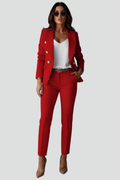 Suit Set Trousers Blazer-suits > suit set-Laventaire-Red-S-Laventaire