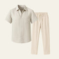 Summer Co-Ord Lounge Set-sets > casual set-Laventaire-Beige-S-Laventaire
