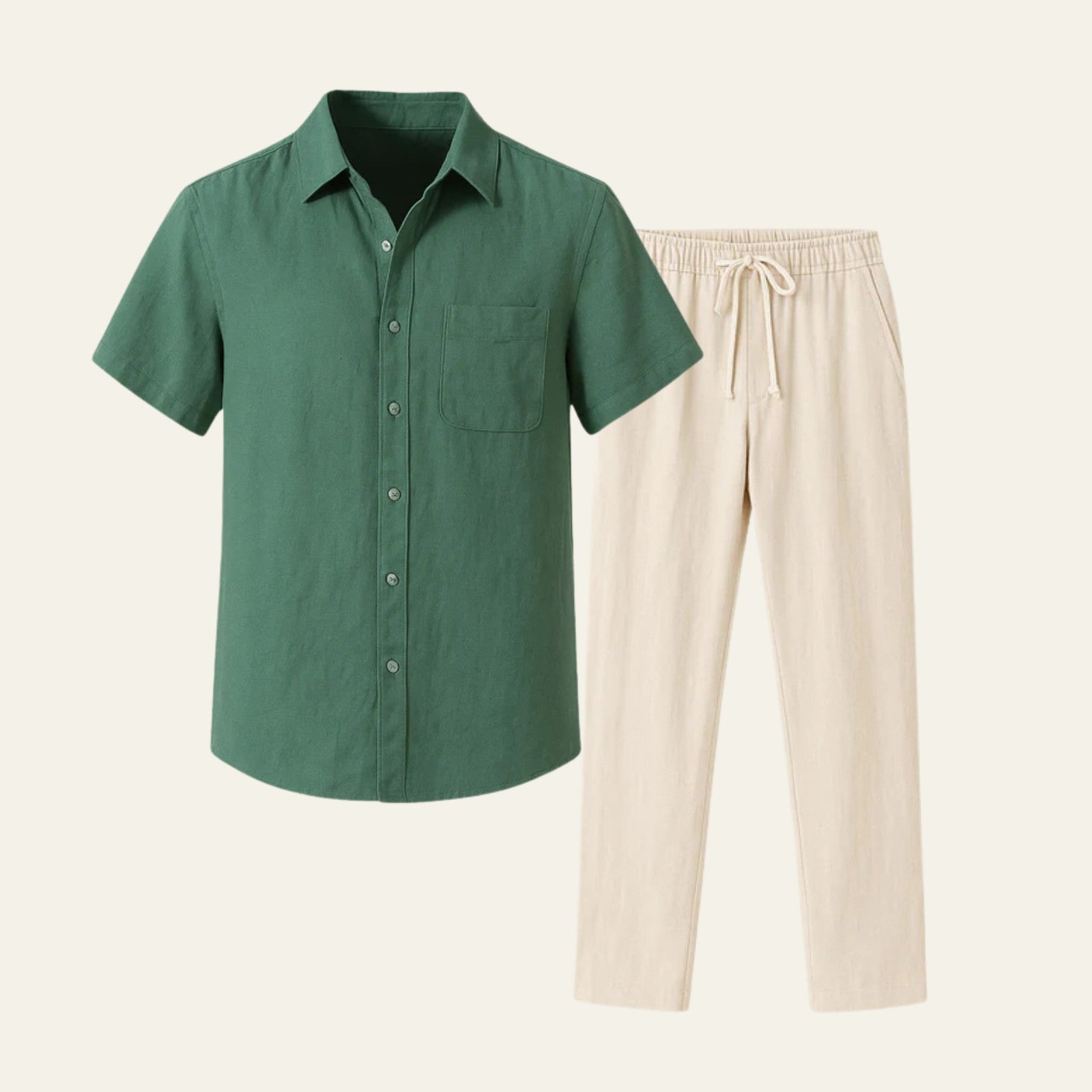 Summer Co-Ord Lounge Set-sets > casual set-Laventaire-Green-S-Laventaire