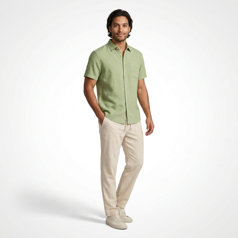 Summer Co-Ord Lounge Set-sets > casual set-Laventaire-Light Green-S-Laventaire