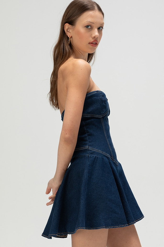 Summer Flared Mini Dress-dresses > flared dress-Laventaire-Laventaire